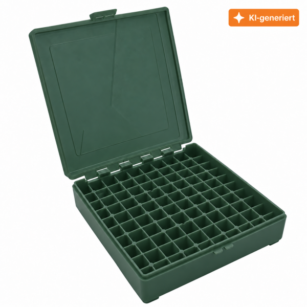 WPW Patronenbox für Kal. 9 mm mit Klappdeckel – 100 Patronen Grün