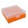 WPW Patronenbox für Kaliber 9 mm mit Klappdeckel – 100 Patronen Orange-transparent