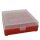 WPW Patronenbox für Kaliber 9 mm mit Klappdeckel – 100 Patronen Rot-transparent