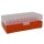 WPW Patronenbox für Kaliber .45 ACP mit Klappdeckel – 50 Patronen Orange-transparent