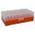 WPW Patronenbox für Kaliber .45 ACP mit Klappdeckel – 50 Patronen Orange-transparent