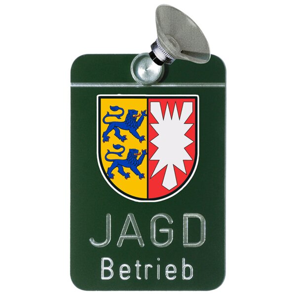 AKAH Autoschild Jagdbetrieb mit Länderwappen Schleswig-Holstein
