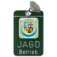 AKAH Autoschild Jagdbetrieb mit Länderwappen Saarland