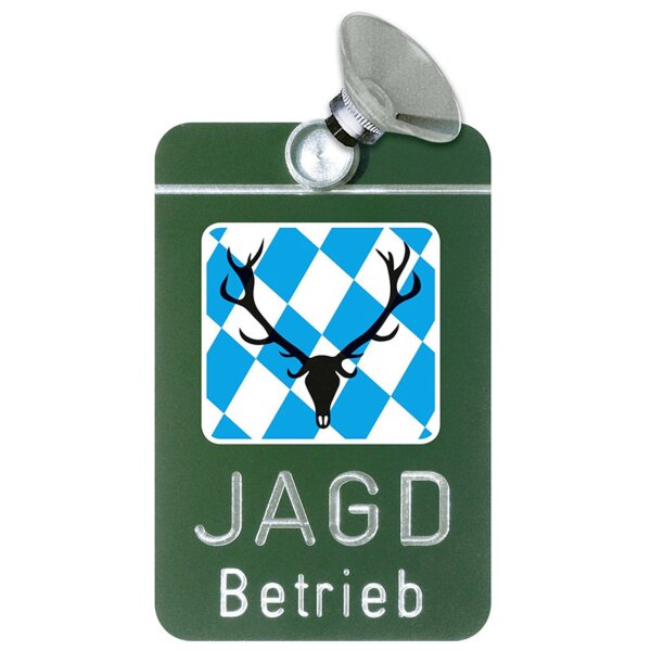 AKAH Autoschild Jagdbetrieb mit Länderwappen Bayern
