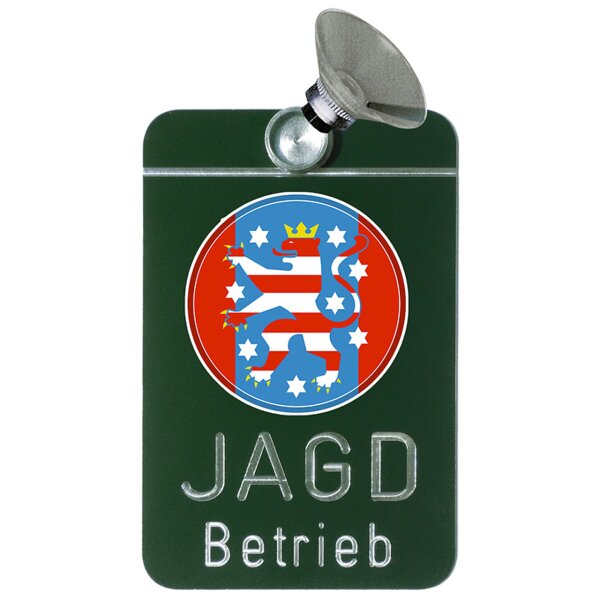AKAH Autoschild Jagdbetrieb mit Länderwappen Thüringen