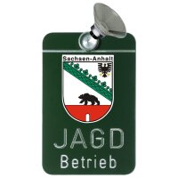 AKAH Autoschild Jagdbetrieb mit Länderwappen Sachsen-Anhalt