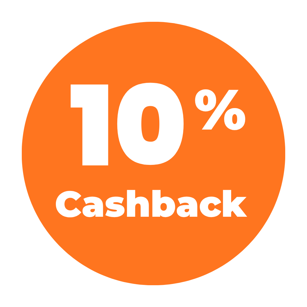 10 % Cashback